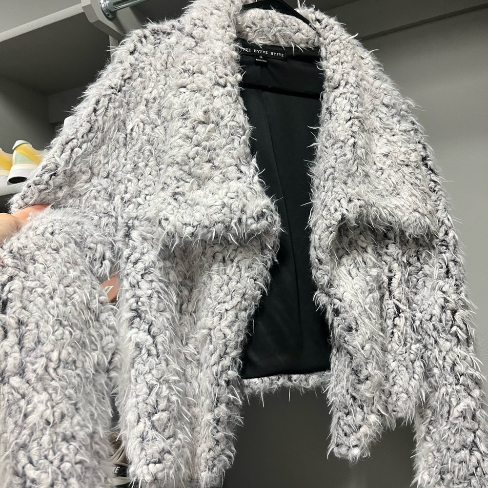 HYFVE Gray Teddy Jacket Plush Faux Fur